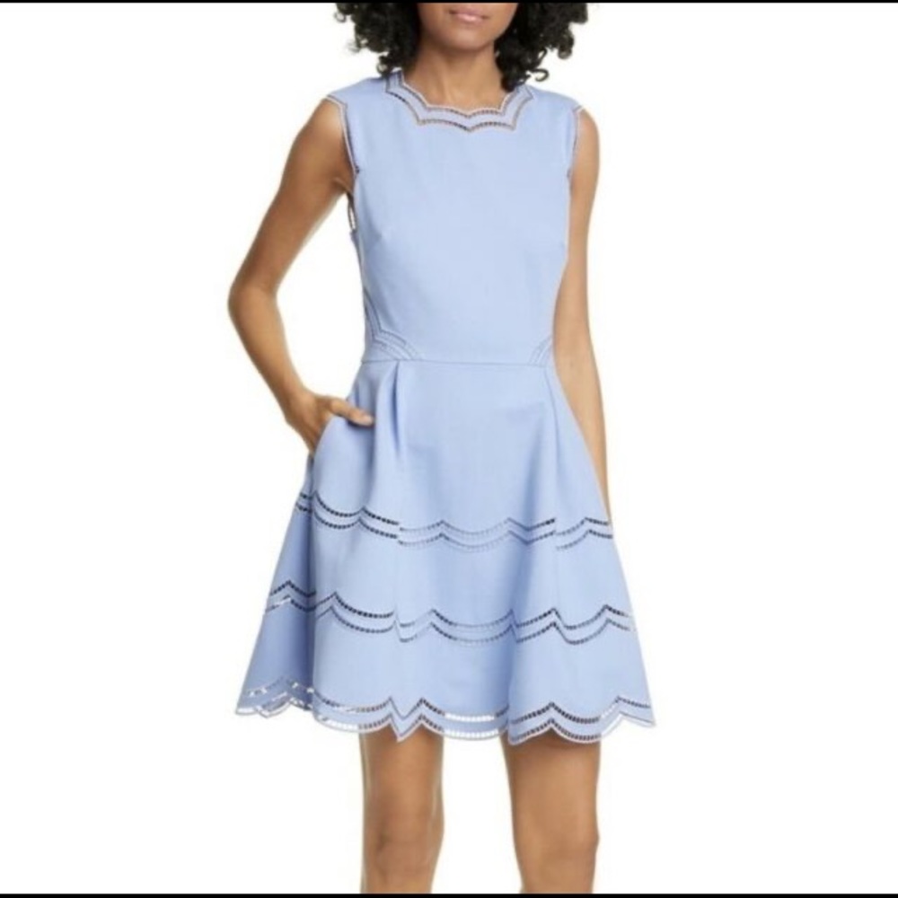 Ted Baker London Cammey Scalloped Skater Dress
